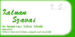 kalman szavai business card
